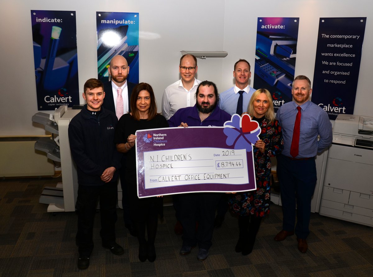 calvertoffice's tweet photo. Thank you to all staff, family, friends and customers who helped us raise £8,794.44 for @NIHospice during 2019. Calvert look forward to continuing our support in 2020 and watch this space for upcoming events and fundraising activities #10K2020 https://t.co/ootzVkYCHo