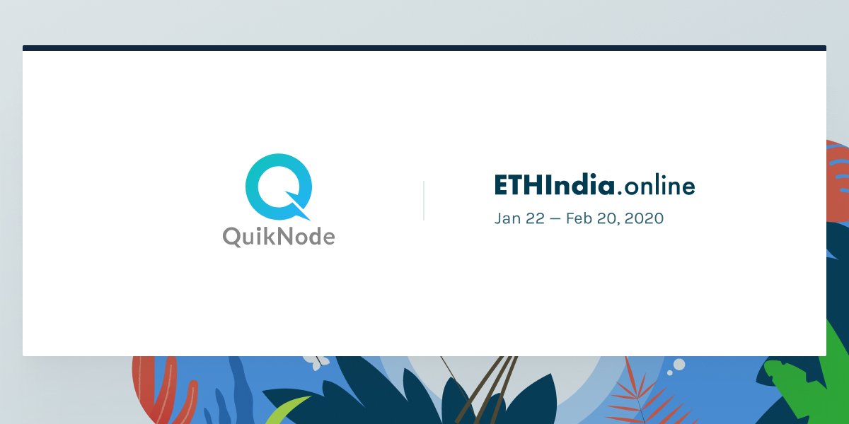 ETHIndiaco's tweet image. Hey @QuikNode 👋 Excited to have you as our sponsors once again ❤️

QuikNode lets you access Ethereum MainNet for free via their new API service, and also run ETH and BTC nodes super quick &amp;amp; with ease. ⚡

#ETHIndiaOnline #Ethereum #QuikNode
