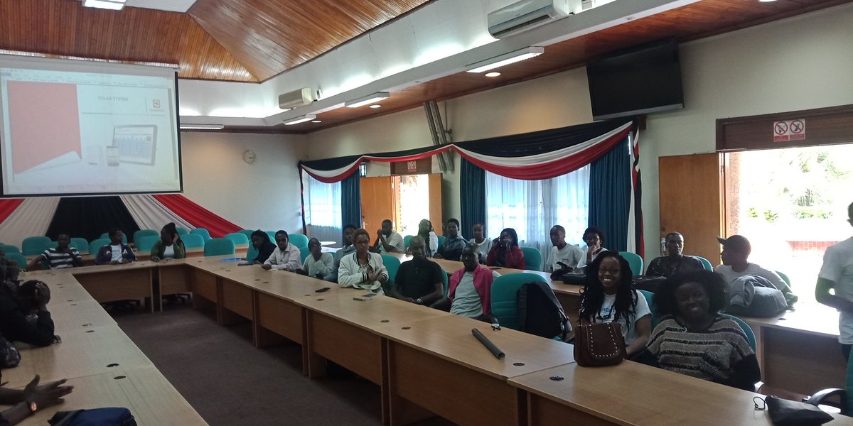 Currently on going at KSMS. IEEE SIGHT JKUAT students receiving a talk on solar systems before the tour if their panels