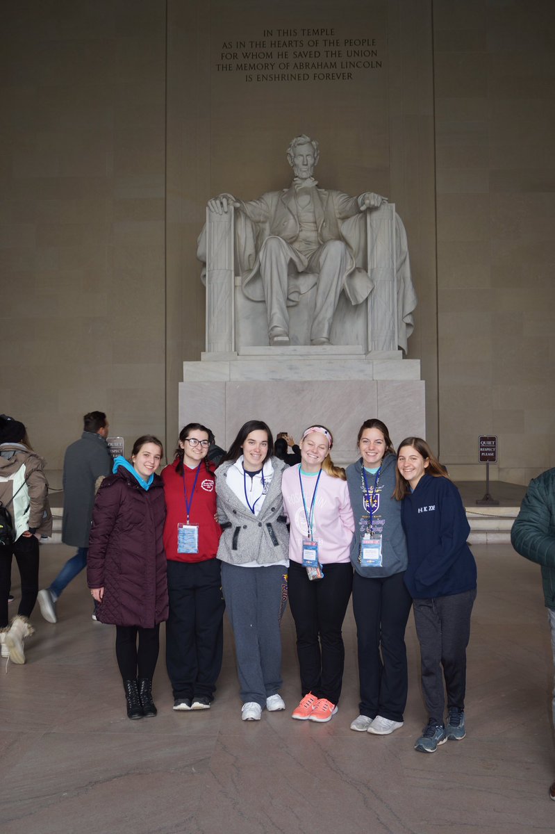 RosatiKain's tweet photo. After a long bus ride yesterday. our Kougars arrived safely in DC. They spent the afternoon exploring at the Lincoln Memorial before heading back to the hotel for an inspirational night of speakers, music, and adoration.  

#myRK #WomenofRK #GenLifeSTL #CatholicSTL #ArchSTL https://t.co/E4C2B520uR