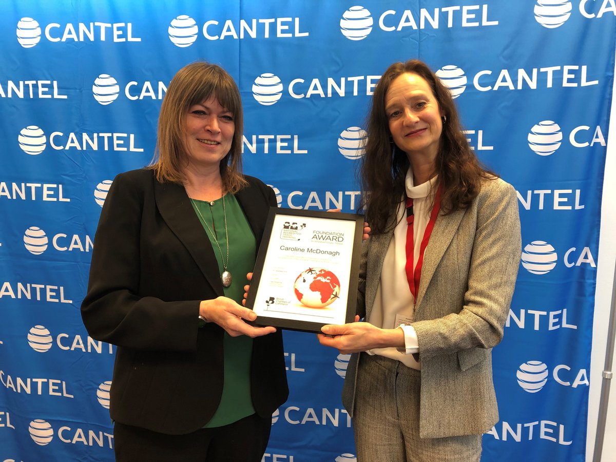 IntEssexChamber's tweet photo. Congratulations to Caroline McDonagh (left) of @CantelUK - who is the first person in Essex to receive the Foundation Award for International Trade 👏

Caroline received this @britishchambers accredited qualification for passing six of our BCC Export Expert course tests. https://t.co/tbt9L8fUhZ