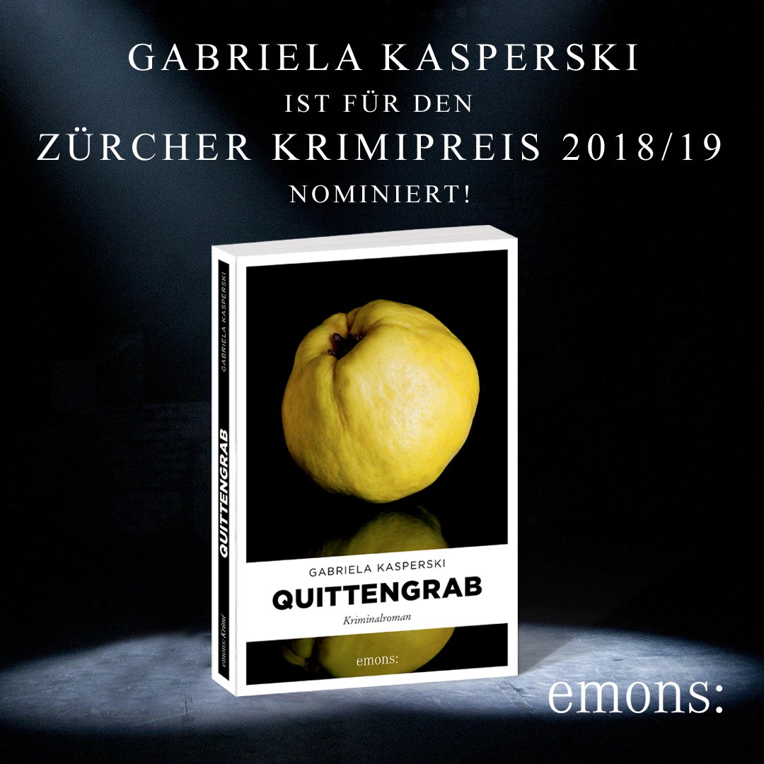 Herzlichen Glückwunsch, Gabriela Kasperski. Wir drücken die Daumen, dass es am 25. März bei der Preisverleihung im Sphères klappt!