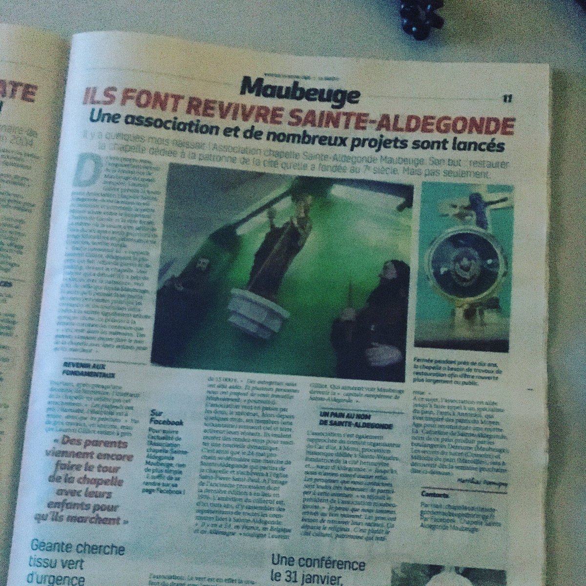 ChapelleSainte's tweet photo. Très belle page de #lasambre aujourd’hui sur l’association #merci @lobservateur59 https://t.co/wquCCzbAKb