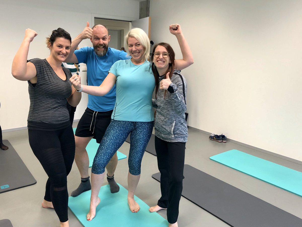 Healthy bodies = healthy minds <a href="/ugent/">UGent</a>! Lunch time Pilates session with @pilatesaanzee at @GreenbridgeNV #motivation #health #sportatwork