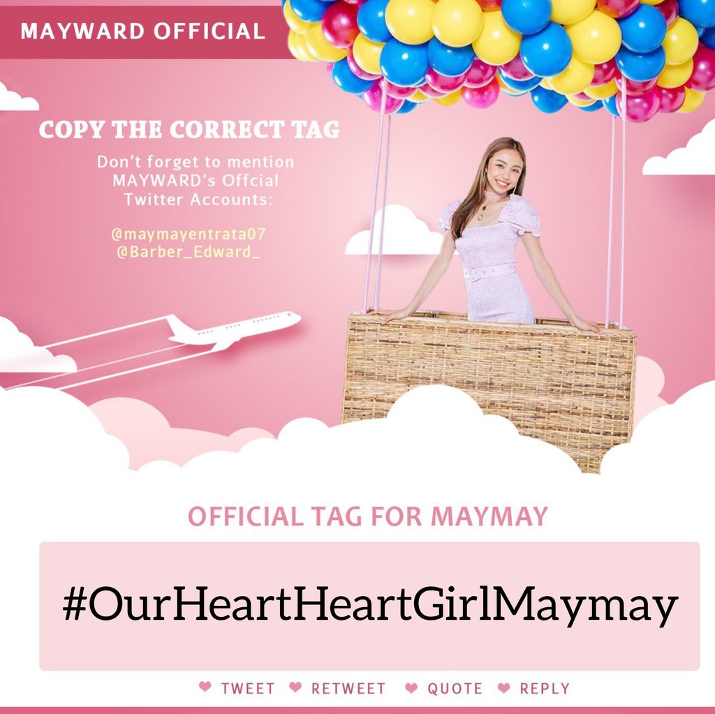 MayWardOfficial's tweet photo. Our Heart Heart Girl is receiving much love from many people because of her beautiful personality. Let's shower our girl with more love. Pour lots of heart!

Official hashtag for Maymay today:

#OurHeartHeartGirlMaymay

@maymayentrata07 @Barber_Edward_ https://t.co/WoGcC19ZQ0