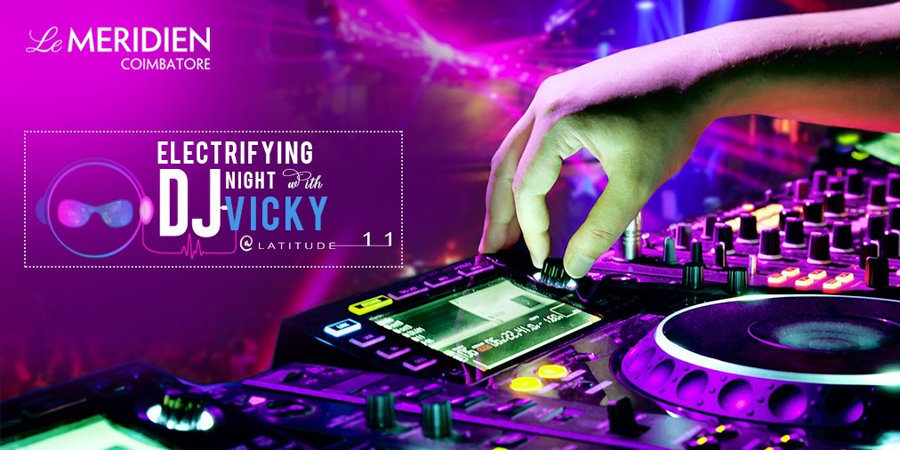 LCoimbatore's tweet photo. Unrestrained fun! End your weekend on the perfect note with exciting DJ Night. Groove to the killer beats of DJ Vicky only at Latitude 11, Le Meridien, Coimbatore.
#LMC #LeMeridien #Coimbatore #DJ #DJNight #Music #Latitude11 #DJVicky #LiveMusic #Party https://t.co/OP39KaMV1J