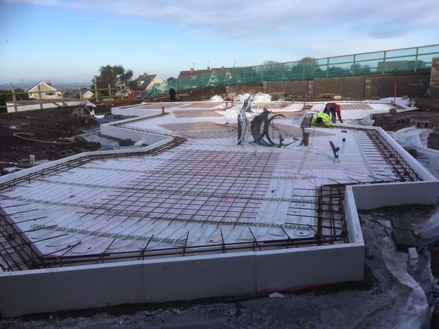KoreAndrew's tweet photo. For those who like unusual projects, here is our @koresystem #insulatedfoundation being used with hexagonal shapes on a new build house in Howth. Our factory cut profiles and corners = fast install and productivity. #insulation #eps nZEB can be easy! https://t.co/z0gxR3JMpc
