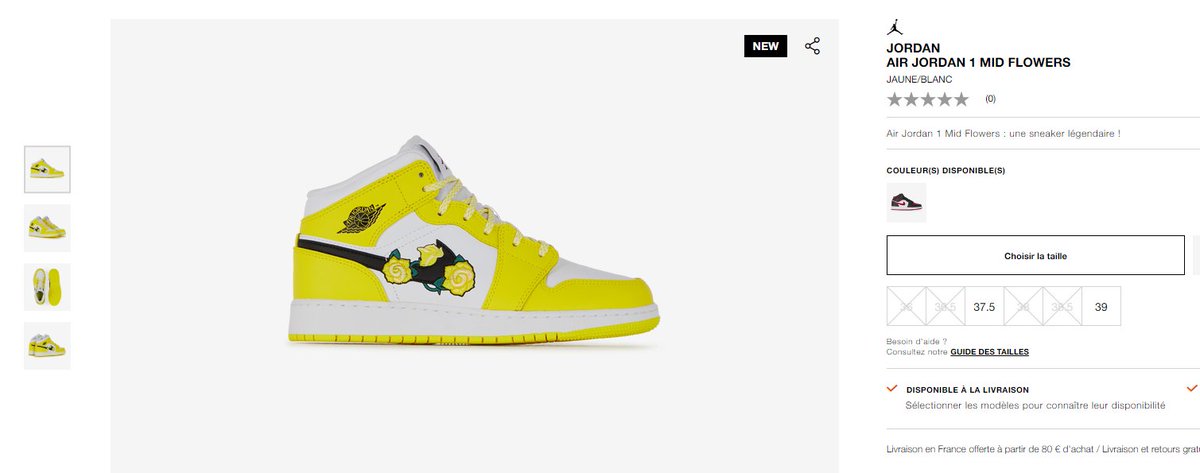 nike air jordan 1 yellow flower