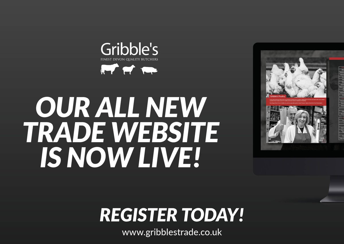 GribblesButcher's tweet photo. Are you in the catering trade? Local chef?
.
Why not register and sign up to our Gribbles Trade website to see all the latest product prices &amp; offers here >> https://t.co/vKj92nmtnw 
.
#devonchefs #devoncatering #meattrade #plymouthchefs #restaurants https://t.co/YREad9qnBP