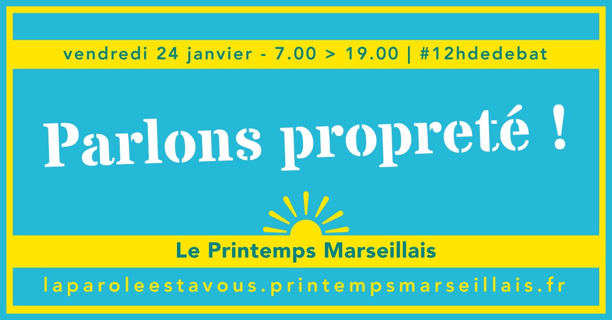Printempsgroupe's tweet image. ☀️ Nous lançons notre plateforme de consultation citoyenne ! 

🗣️Pour l'occasion, un débat sur la propreté est ouvert toute la journée 

🔴 Retrouvez en live @MicheleRubirola, @SophieCamard et Loic Bonnier dès 18h sur notre page pour vous en dire plus

…aroleestavous.printempsmarseillais.fr/processes/conc…