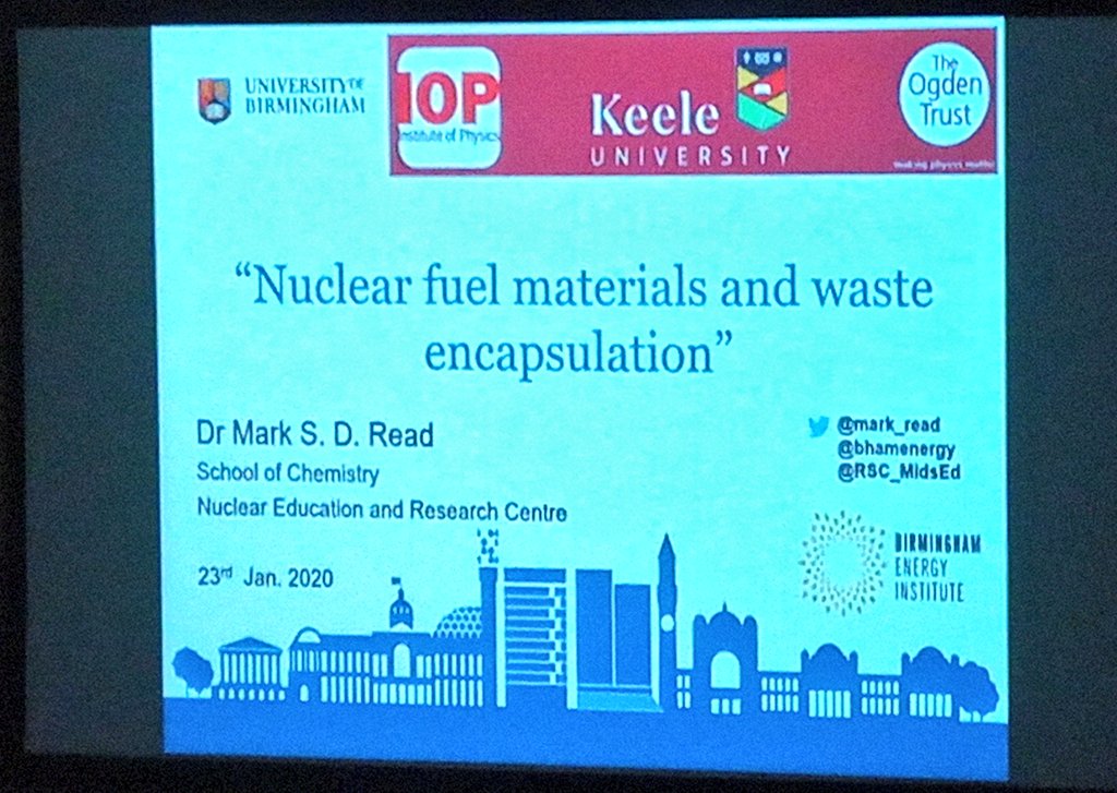 Scott Richard Walker (@scott_walker_1) on Twitter photo It was a real pleasure to host <a href="/mark_read/">Mark Read</a> at <a href="/KeeleUniversity/">Keele University 🐿️</a> <a href="/IOPMidlands/">IOP Midlands</a> #Physics Centre last night. Mark delivered a superb talk inc. why #Nuclear should be in the UK energy mix, how to immobilise HLW & how small modular reactors could form part of the soln. 67 in attendance! It was a real pleasure to host <a href="/mark_read/">Mark Read</a> at <a href="/KeeleUniversity/">Keele University 🐿️</a> <a href="/IOPMidlands/">IOP Midlands</a> #Physics Centre last night. Mark delivered a superb talk inc. why #Nuclear should be in the UK energy mix, how to immobilise HLW & how small modular reactors could form part of the soln. 67 in attendance!