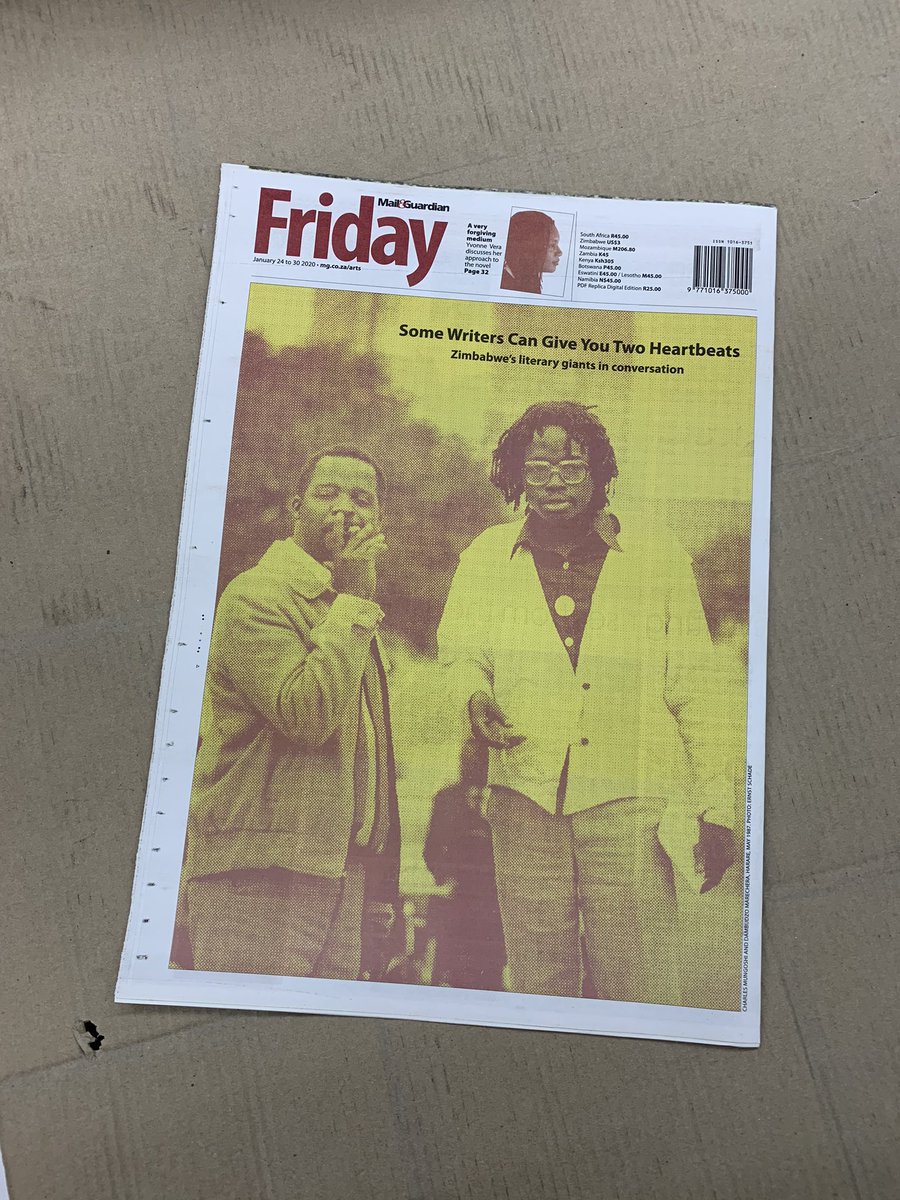 tinsmush's tweet image. The @mailandguardian today has a special feature from Some Writers Can Give You Two Heartbeats. Thanks to the @MG_Friday team.