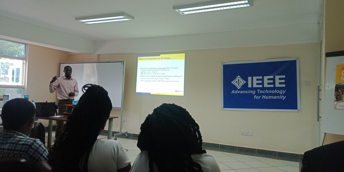 A talk on solar PV technology Currently on going at iPic in JKUAT. 
<a href="/IeeeJkuat/">IEEE JKUAT</a>
