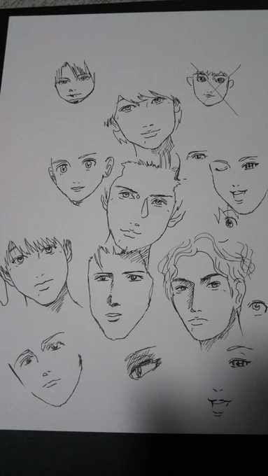 ハムちゃん実はオリジナルのイケメンを描くのが苦手だったりするのだぁ～?
なので改めて描いてみようと思って描いたのですが、どうも纏りが悪く…
結局non・noの(結構古い号の)関ジャニメン描いたら『まあ…まあまあイケメン描けたじゃないかしらなのだ??』ってなったのだぁ～
イケメンって奥が深い 