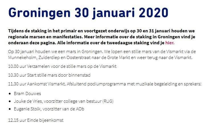 AOb_rayonnoord's tweet image. Het programma en de route van de de stille mars in Groningen is bekend. 

Alle informatie over de staking vind je op onze website: aob.nl/investeerinond… 

Wie zien we in Groningen??

#investeerinonderwijs #onderwijsstaking #30januari  #samenstaanwesterk @AObtweets