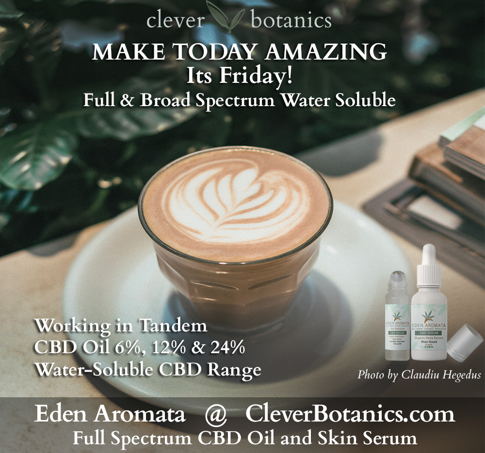 cleverbotanics's tweet image. Making Coffee Work So Much Better.
#FridayFeeling
CBD Oil 6%, 12% &amp;amp; 24%  &amp;amp; Water-Soluble CBD
Sale 20% off
Shop @CleverBotanics 
cleverbotanics.com

#CBDOil #WaterSoluble #Cannabis #cbdguide#hemp #hempflowers #cbdflowers #anxiety #selfcare #cbdtopicals #cbdedibles #FridayMood