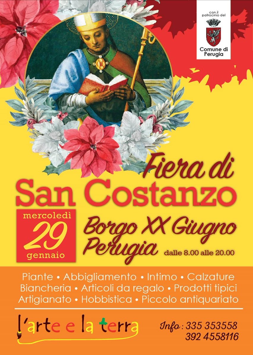 CulturaComPg's tweet photo. Celebrazioni per la Festività di San Costanzo
28 e 29 gennaio 2020 #perugia #santopatrono #celebrazioni #luminaria #fiera #torcolo #festa https://t.co/Lb20Fj9yaj