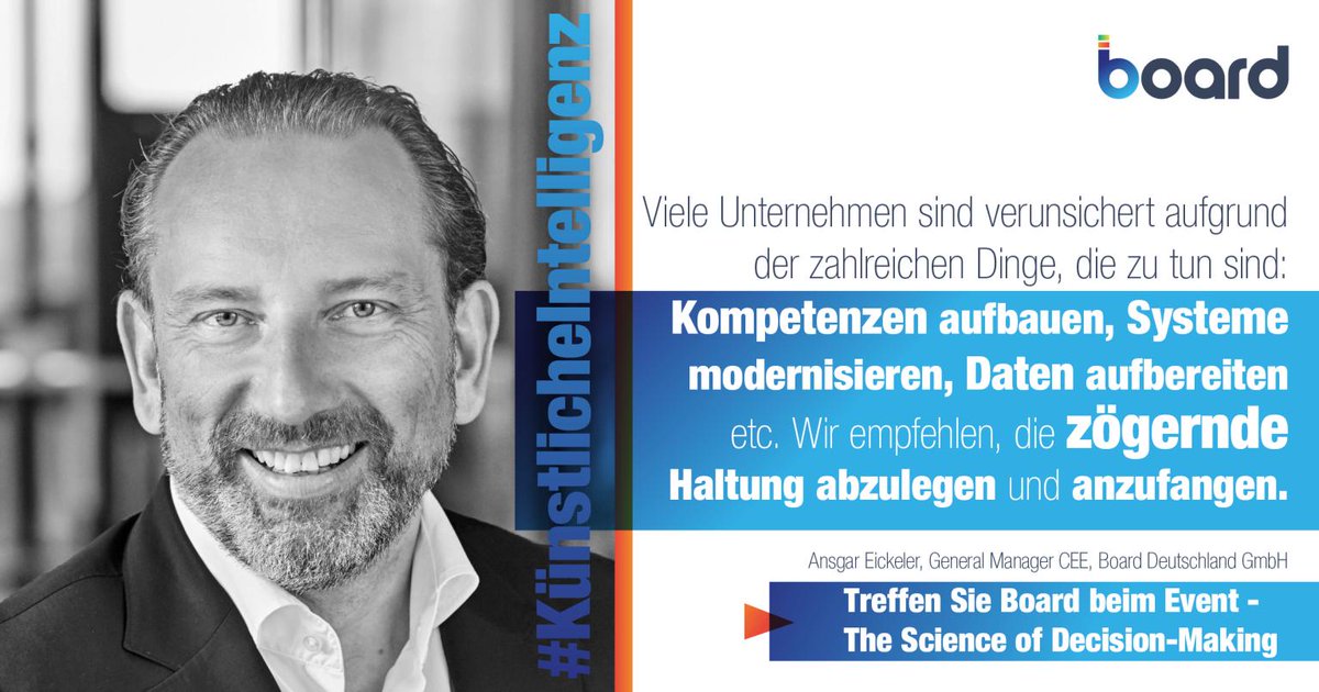 #Event: -->The Science of Decision-Making von Board International, wie eine integrierte Unternehmenssteuerung den Weg hin zu einem zukunftsfähigen Unternehmen vereinfacht und den Umgang mit der Datenflut unterstützt.

Berlin:
lnkd.in/gevBNQ3

Köln:
lnkd.in/gnzytcd