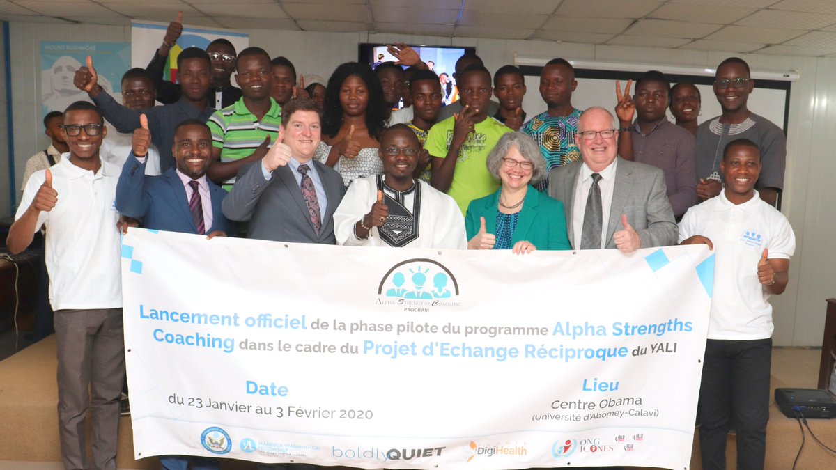 Senou_Freezzy's tweet photo. Official launch of Alpha Strengths Coaching program by @Senou_Freezzy yesterday at the Obama Center (Republic of Benin) in presence of the United States Embassy delegation and the Head of BoldlyQuiet Consulting.
Stay tuned.
#ReciprocalExchange #MandelaFellows #ExchangeOurWorld https://t.co/15tVMDQAzr