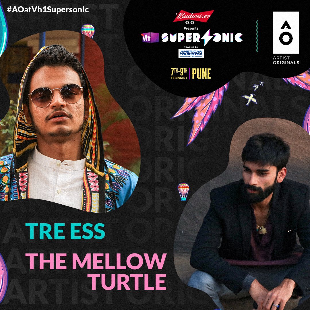 JioSaavn's tweet photo. All the way from Ranchi to Pune, #TreEss and #TheMellowTurtle , these boys be making big waves π
@Vh1Supersonic
#AOatSupersonic https://t.co/r7RqIFMLZJ