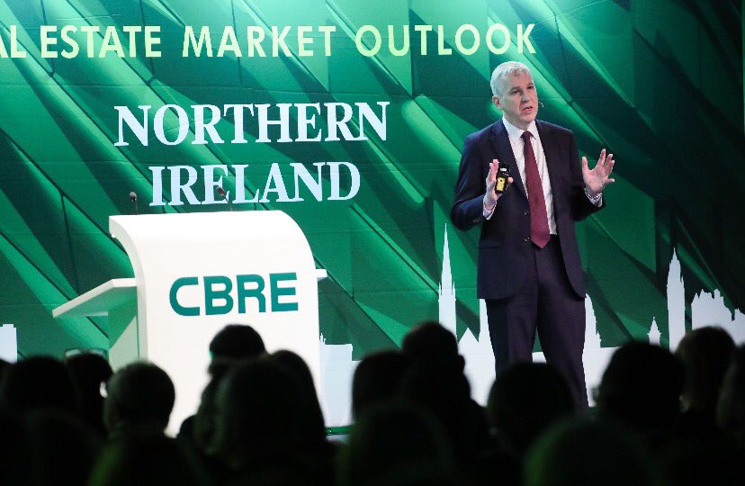 Kevin McCauley, Head of UK Commercial Research at <a href="/CBRE_UK/">CBRE UK</a> says #NorthernIreland makes sound commercial investment sense, particularly given the less volatile political environment following the return of the Stormont Executive and more certainty around Brexit. #CBRENIOutlook2020