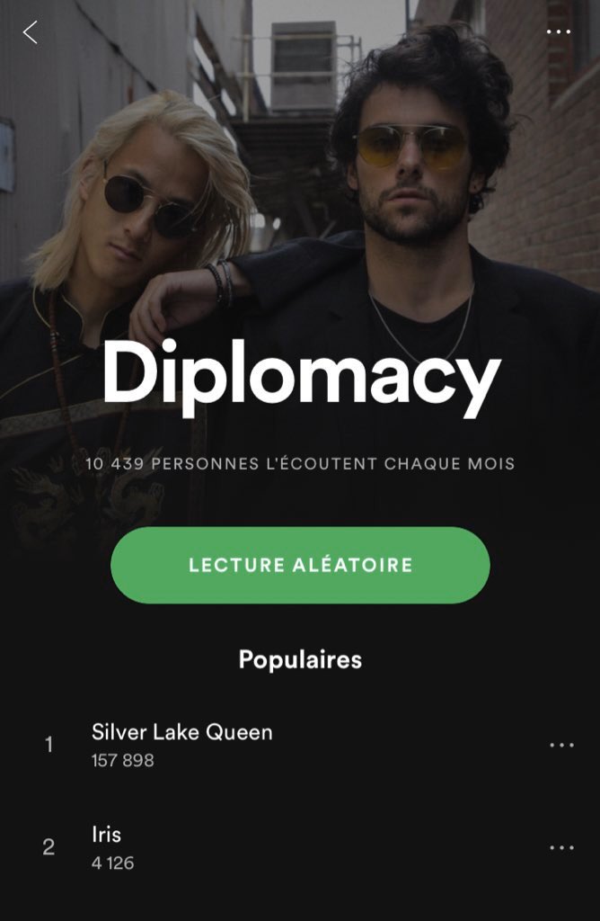 DiplomacyFrance's tweet photo. 'IRIS' just hit 4k streams on Spotify! We will be doing another #IrisStreamingParty real soon! Would y’all be down for it?
@Diplomacy734 https://t.co/o7kkd4FmgR