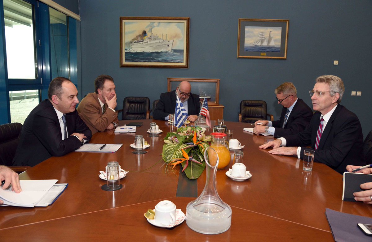 thrace_ports's tweet photo. Συνάντηση ΥΝΑΝΠ κ. Γιάννη Πλακιωτάκη με τον Πρέσβη των ΗΠΑ στην Αθήνα κ. Τζέφρι Πάιατ.
Κατά τη διάρκεια της συνάντησης συζήτησαν και για την προοπτική του Λιμένα της Αλεξανδρούπολης #Alexandroupoli
https://t.co/KYiVbbQAY1
#HCG_Alex https://t.co/MZUTHvDPOb