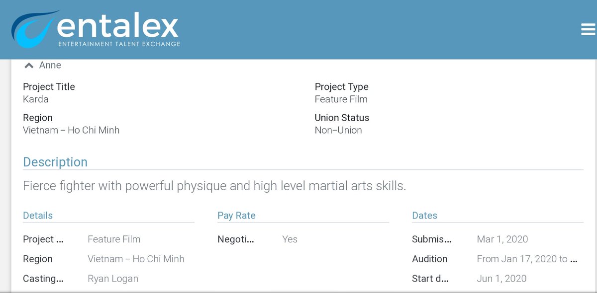 entalexglobal's tweet photo. A Feature Film is currently casting for female actors with martial arts experience. Shoots in Vietnam. Submit your headshot and resume on https://t.co/7CWFsU8cCn #actors #martialarts #castingdirectors https://t.co/bwv33YXYCX