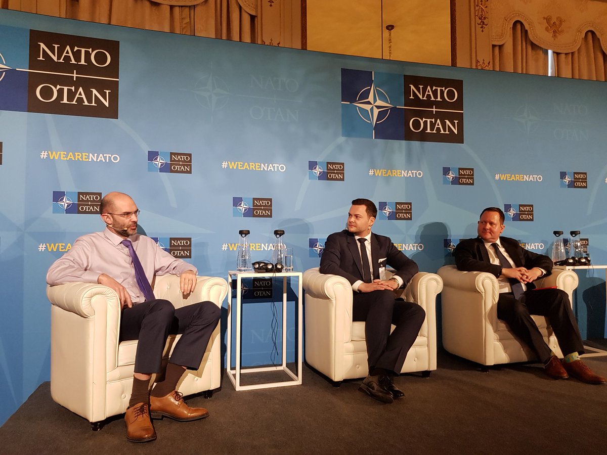 AtlForum's tweet photo. Let's talk Digital Diplomacy! At @NATO #NATOComms Ruben Ziaotti @JMChairDal explains how diplomacy has expanded, includes non state actors and the general public (or grass root NGOs like @AtlForum)! The public has an active role in promoting the transatlantic alliance! #WeAreNATO https://t.co/UYsT7LXDcT