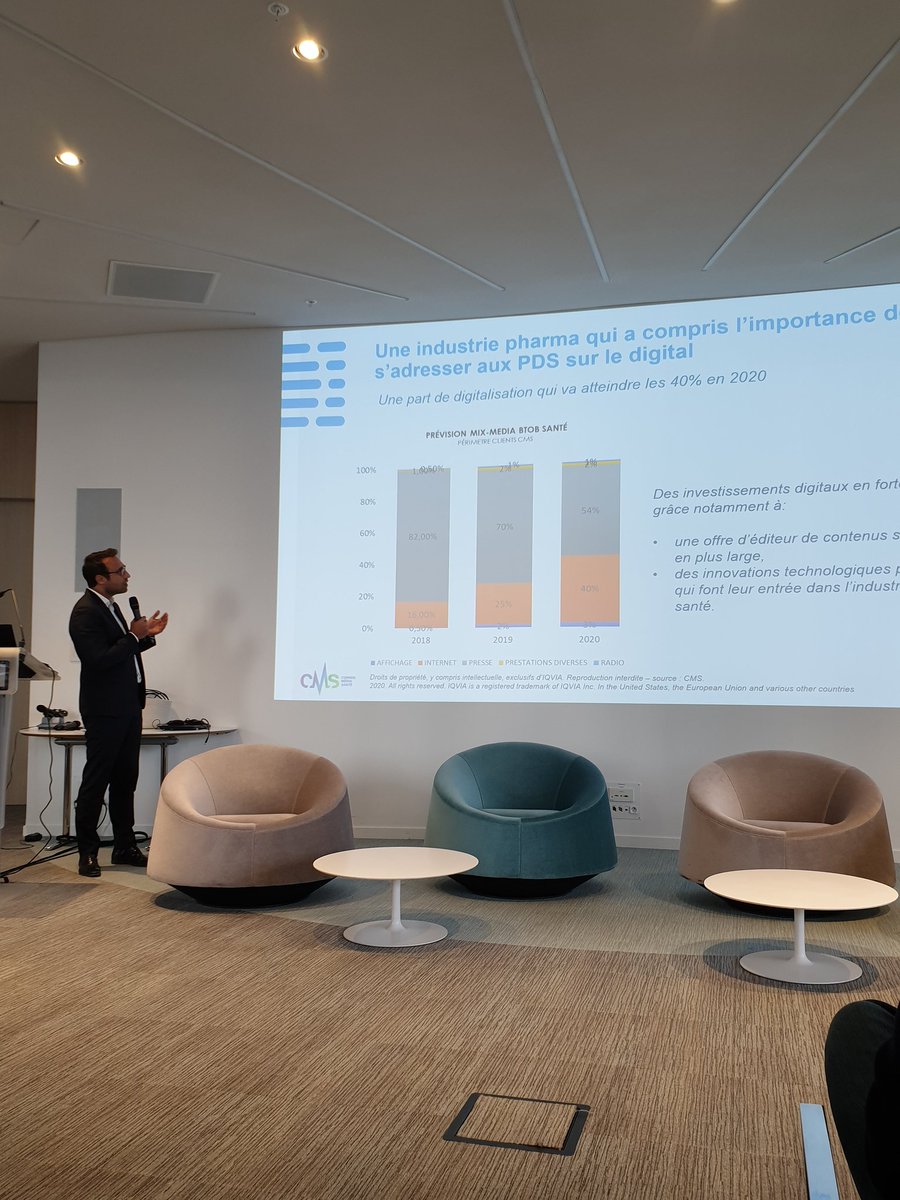 Intervention de Julien Lipkowicz, directeur général des opérations chez <a href="/AgenceCMS/">Conseil Média Santé</a> : "la part de digitalisation devrait atteindre 40% de nos investissements publicitaires en 2020".