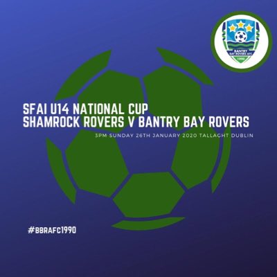 BayRoversBantry's tweet photo. #BBRAFC1990 #NewProfilePic Best Wishes to our U14 @SFAIreland National Cup side who face @ShamrockRovers on Sunday ⚽️💚⚽️ https://t.co/Ru6dolsp7y