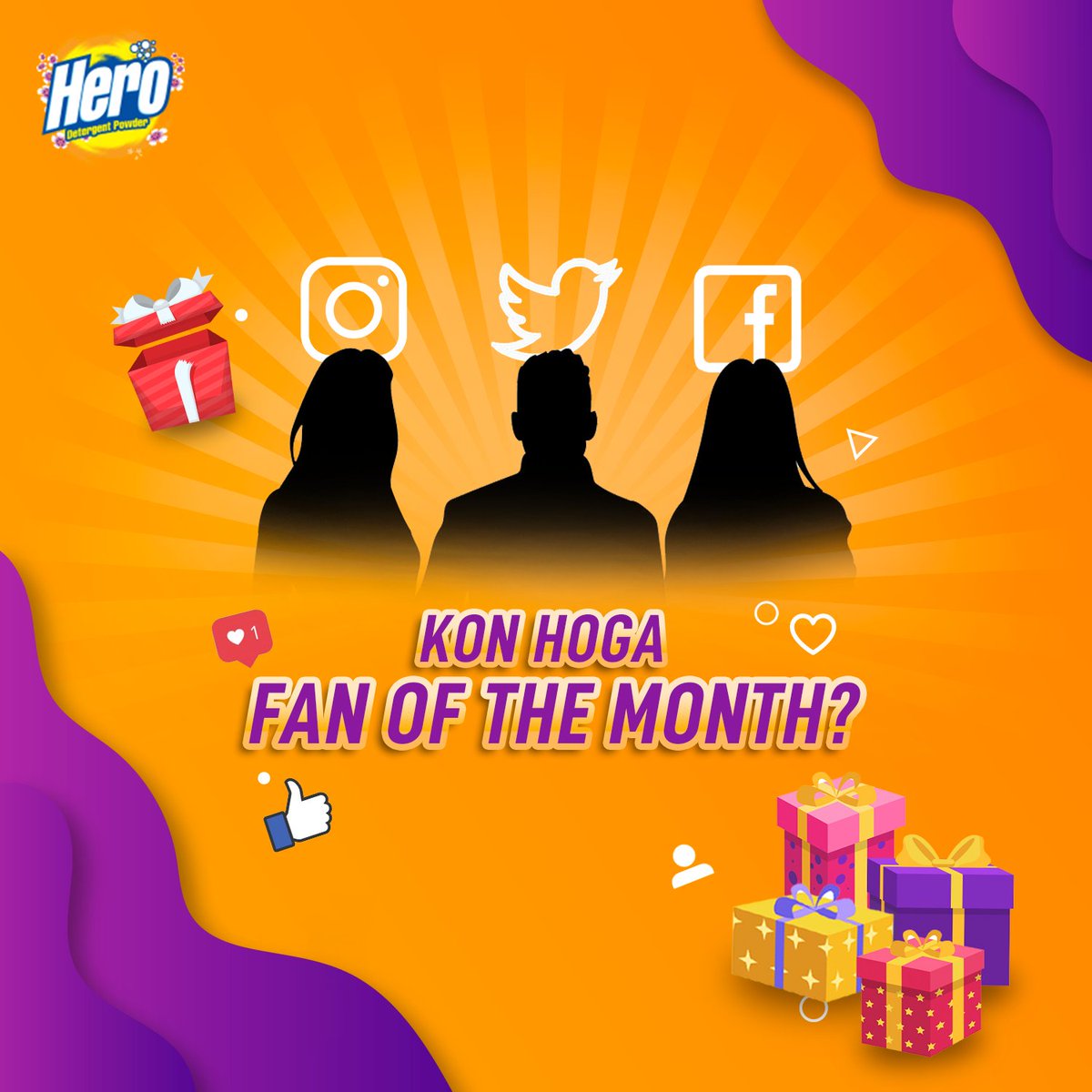 HeroDetergent's tweet photo. Hero apne Fan of the Month kay liye pick kar raha hay Fans ab Twitter, Facebook aur Instagram say bhi. Abhi hamare Facebook aur Instagram page ko bhi follow karen aur contest main hisa lain
Facebook:https://t.co/Dx72siHyab
Instagram:https://t.co/dqYzlDsmC6
#HeroFan
#HeroHarGharKa https://t.co/5IALyr94uc