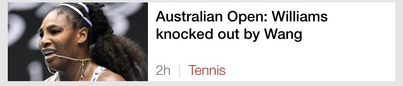 Lucky her. I haven’t been knocked out by Wang for years.