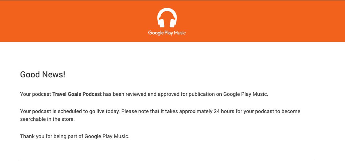 Hey <a href="/travelgoalspod/">travelgoalspodcast</a>, I've got some good news for you...