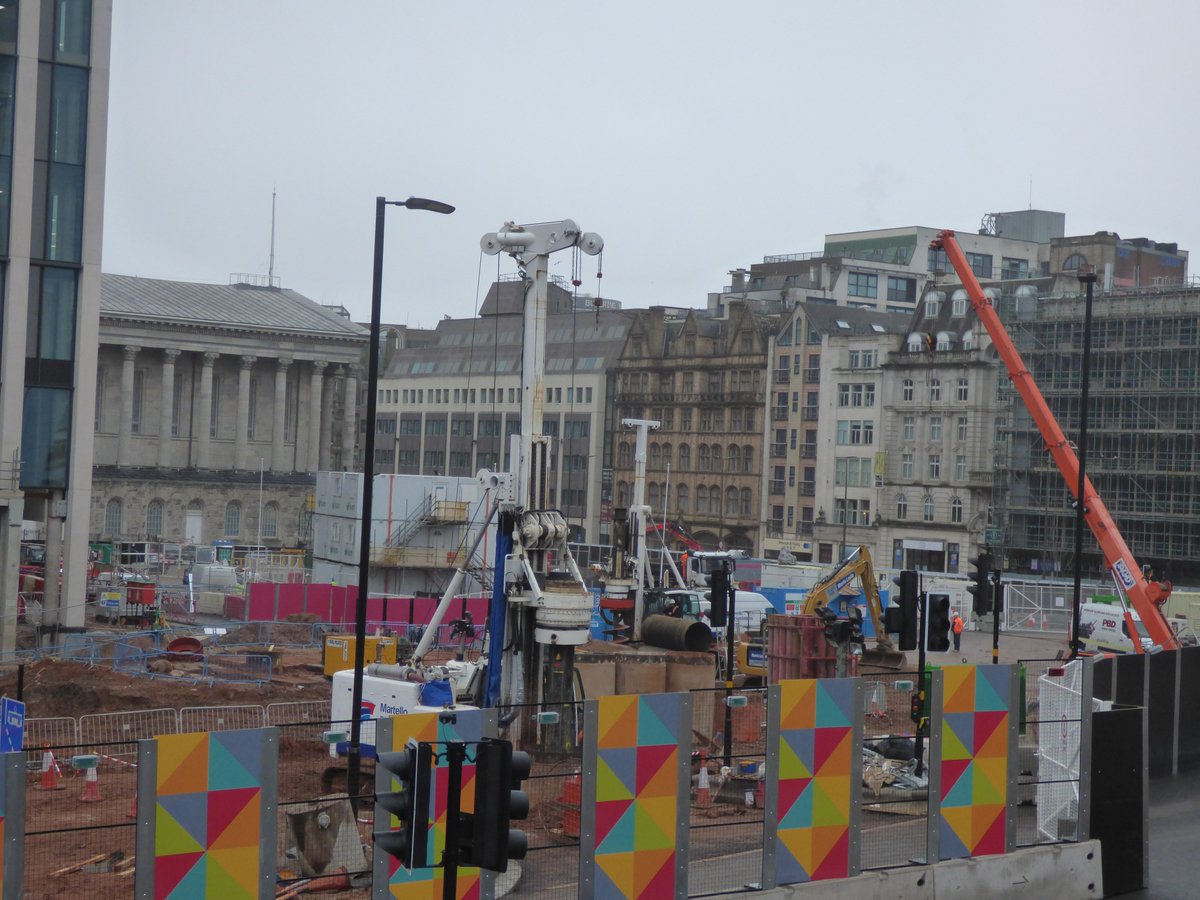 BuildsWeAre's tweet image. Work at One Centenary Way now underway - Elliott with this view from Centenary Square - courtesy @ellrbrown #ConstructionwithCommunity #BirminghamPassion