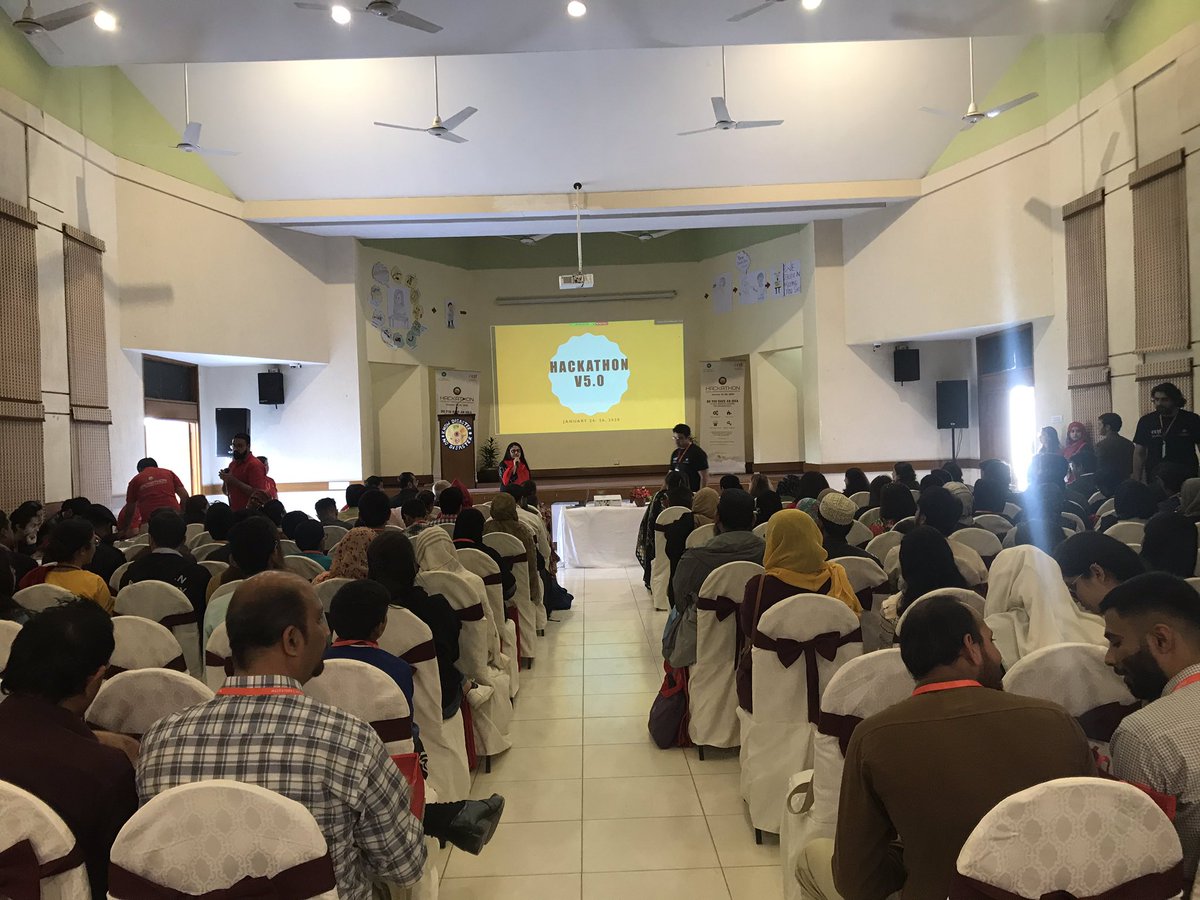 hussain_uzma's tweet photo. Hackathon is happening now..!!
#AKUIED #SPEAKUHack2020 #HackathonIED #AKU #IED #CCIT #AghaKhanUniversity #InstituteForEducationalDevelopment
#AKUHackathon @azranaseem welcoming guests https://t.co/FJ6GmHlj46