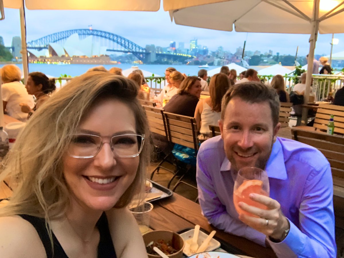 Kara and Patrick at the open air cinema with some drinks!