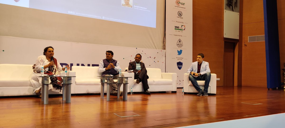 Rnetism's tweet photo. Focusing on Building Digital Guardians with @ksinamdar Satish Khatri, Manas Joshi and @PatankarSonali at the 4th National Cyber Psychology Conference 2020 #Pune
#ResponsibleNetism #CyberPeaceFoundation
#childonlineprotection #buildingdigitalguardians https://t.co/RmJDcghsAW