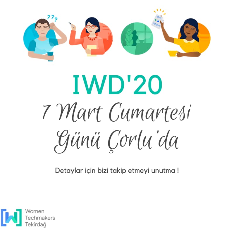 Ve beklenen an geldi çattı! Bu yılki IWD etkinliğimizi 7 Mart Cumartesi günü düzenliyoruz! Detaylar ile ilgili bizi takip etmeyi unutmayın ❤
#iwdTekirdag20 #iwd20 #wtmtekirdag #iwd