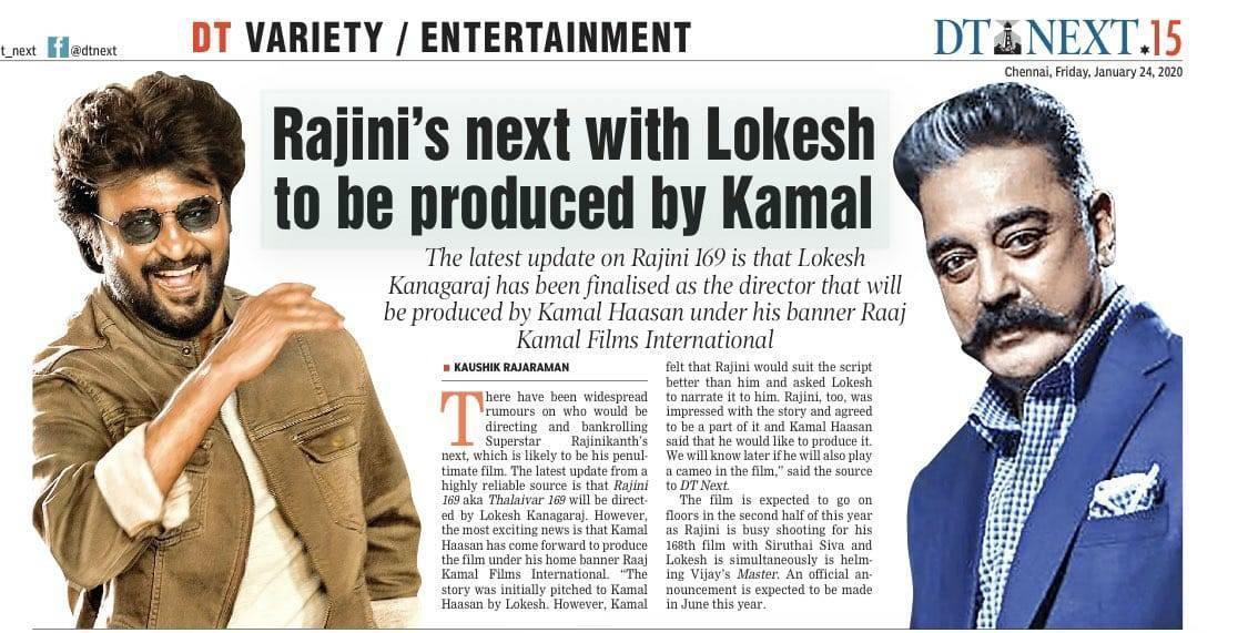 hpy_D0's tweet photo. Get ready folks
Itz #Knewupdate
#Thalaivar169 to be produced by #RajKamal
To be directed by Dir #LokeshKanagaraj
Shoot starts in 2nd half of 2020.. https://t.co/UdE69RiAoO