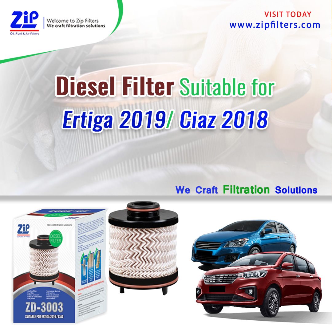 ZipFilters's tweet photo. Introducing Diesel Filter suitable for Ertiga 2019 and Ciaz 2018.

For Enquiries -
Or, Reach Us - info@zipfilters.com

#ZipFilters #Carfilters #AirFilters #CabinFilters #OilFilters #FuelFilters #Automotive #Manufacturer #Seller #brand #Ciaz #Ertiga #MarutiSuzuki #Honda https://t.co/50IMMeC8JW