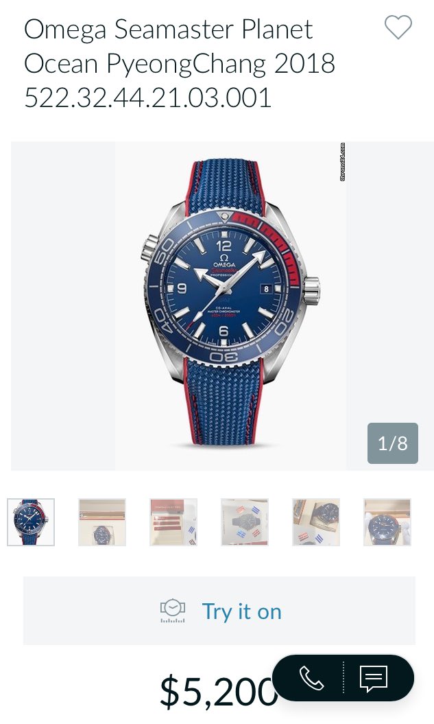 2. Omega Seamaster "Pyeongchang 2018" Limited EditionPrice: 5,200 USDOnly 2018 watches have been produced, each watch have a number. We've seen he wear this on some occasion and show.