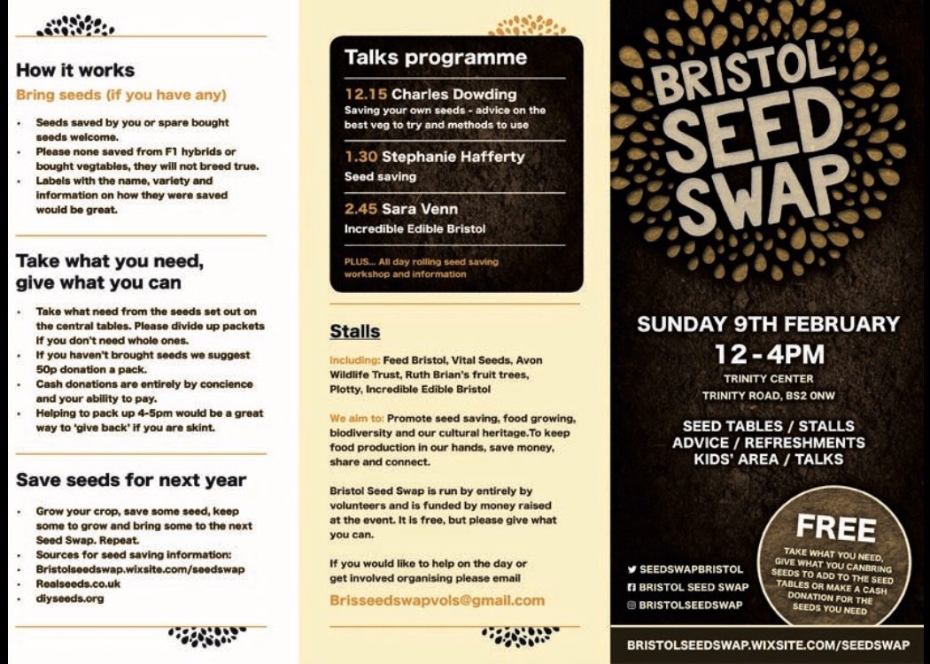 We’ll be doing a little preserves stall here @SeedSwapBristol Sunday 9th Feb 12-4at Trinity Centre. Free to attend, great talks by gardeny legends, and a chance to swap oodles of seeds! 🌱🌶🌽🌼🥒🥬🌻🥕🥦🌸