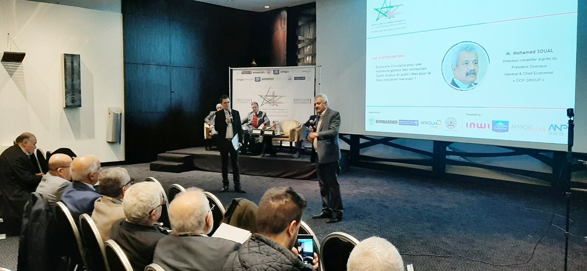 BritChamMorocco's tweet photo. #BritchamConférence Economie Circulaire, Economie Bleue: Quel Avenir pour le Maroc : Merci à nos partenaires pour leur soutien Indéfectible #OCPGroupMA #BMCEBankOfAfrica #BombardierMaroc #BritishInternationalSchoolCasablanca #Afriquia #inwi #ANPMaroc #Maroclear #GroupeCosumar https://t.co/9naU2gOzWv
