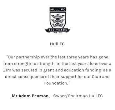 SportFunding's tweet photo. Having a #team that helps to develop your opportunities can make a real difference. Working with @hullfc has been a brilliant partnership &amp; we would love to help you too. Get in touch to find out how it works. #gamechanger #hullfc #sportsfunding https://t.co/CMxp4g06OF https://t.co/29fHU5vWlM