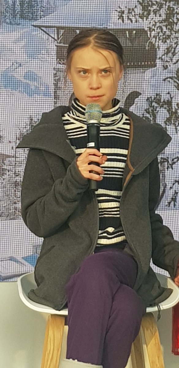 In answer to a question from <a href="/ndtv/">NDTV</a> here in Davos, <a href="/GretaThunberg/">Greta Thunberg</a> tells us that her message for India on climate change is 'Listen to the Science' - the impact of climate change in India is as devastating as it is anywhere in the world.