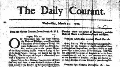 SianApricity's tweet photo. This is The Daily Courant, Britain's first daily newspaper, first printed in 1702 by Elizabeth Mallett, at her home in Fleet Street. It took until 1982 for Fleet St. bar El Vino to submit to a law forcing them to serve women at the bar. Only nearly 300 years...! #women #history https://t.co/bhilVTXIiW
