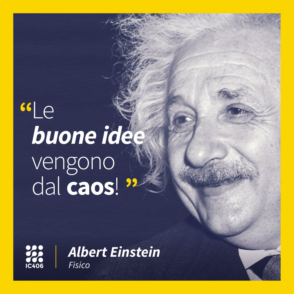 ic_406's tweet photo. ⚠️ Così come il successo arriva dalle grandi idee!

#icquotes #einstein #startup https://t.co/0jo12yjnFa
