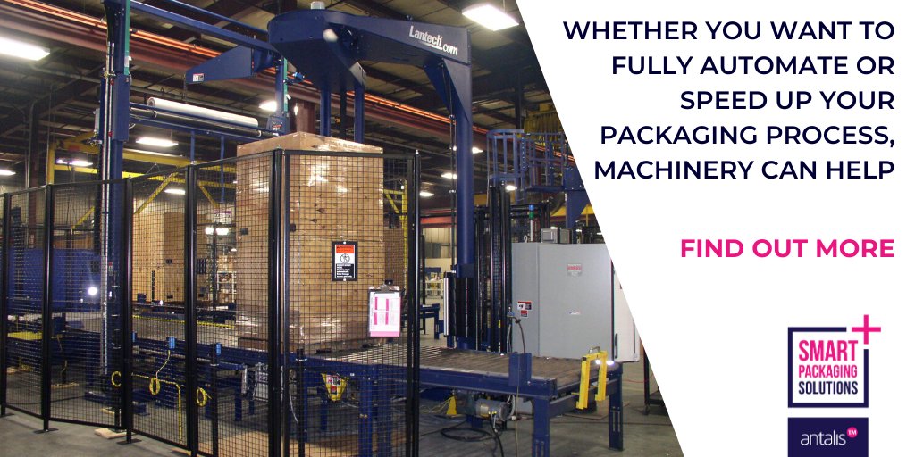 Adding packaging machinery into your warehouse will allow you to fully or semi-automate parts of your packaging process. As an example, pallet wrappers can wrap up to 180 pallets an hour, which is much quicker, safer and more consistent than hand wrapping. ow.ly/h9KL50xC6C5