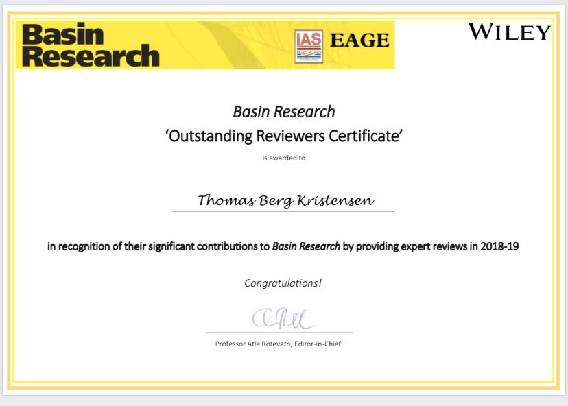 Thanks for the recognition <a href="/BasinResearch/">Basin Research</a>!